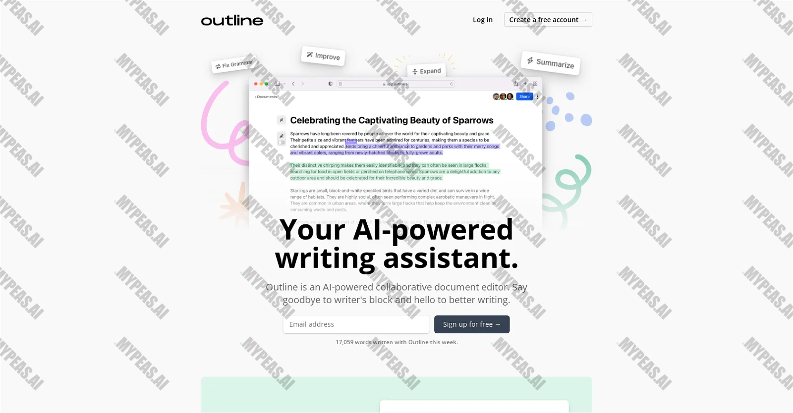 Outline screenshot