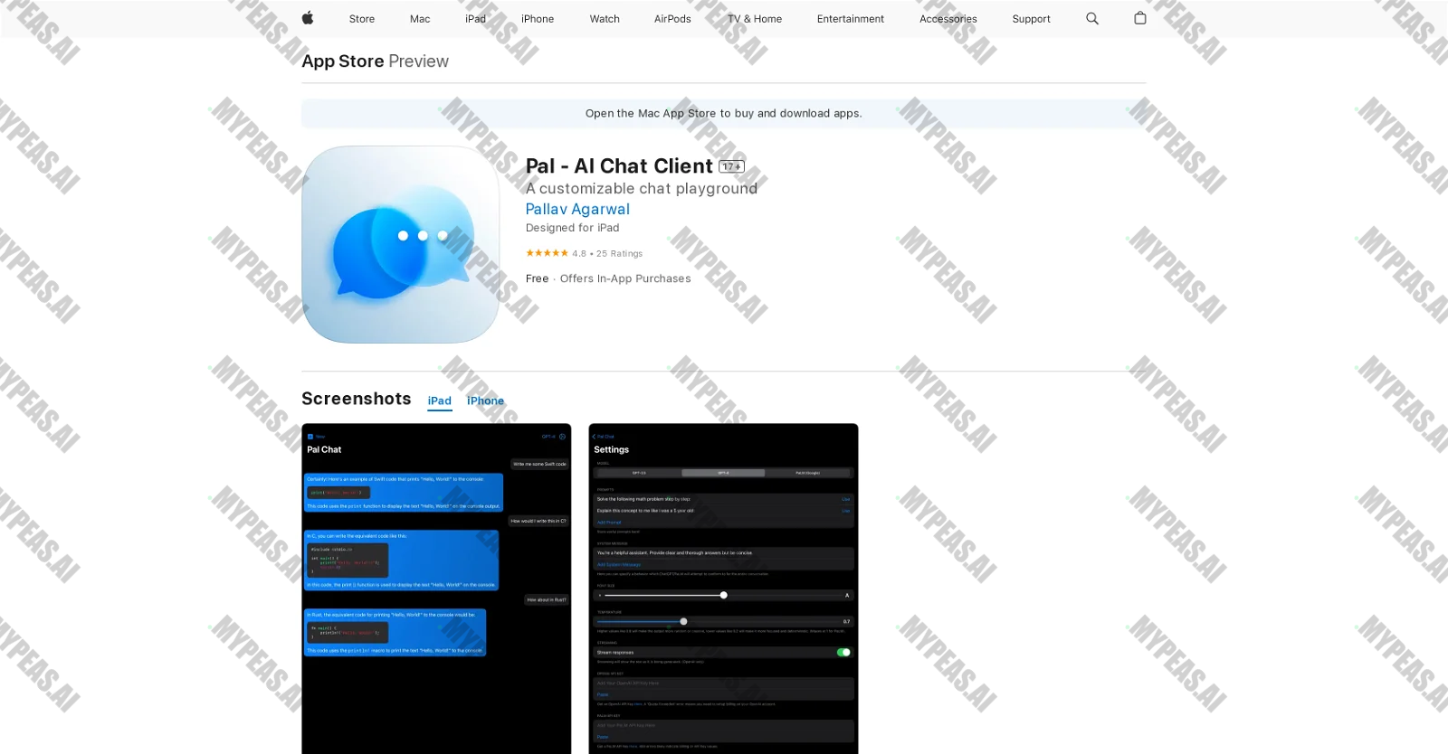 Pal - AI Chat Client screenshot