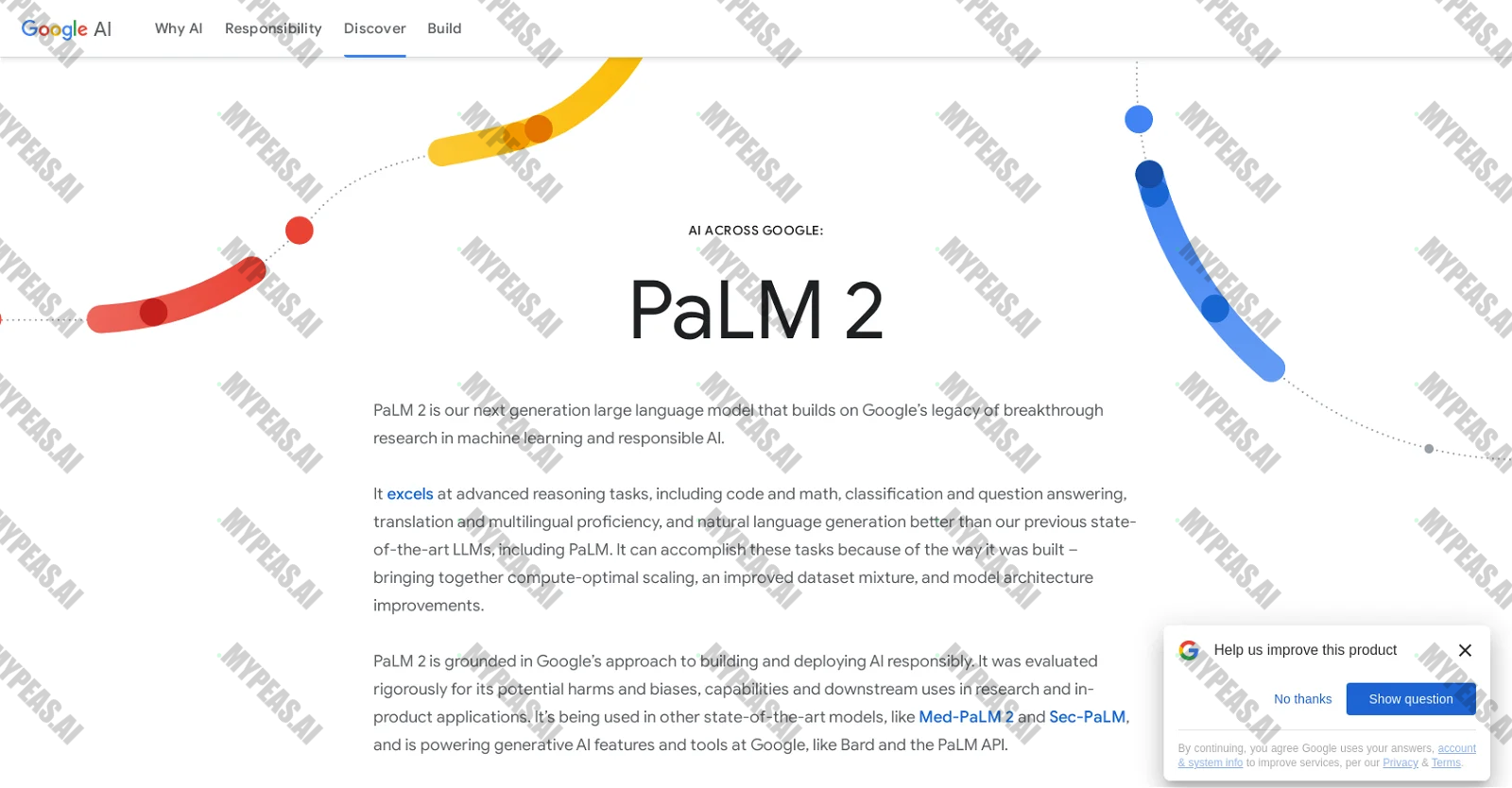 PaLM 2 screenshot