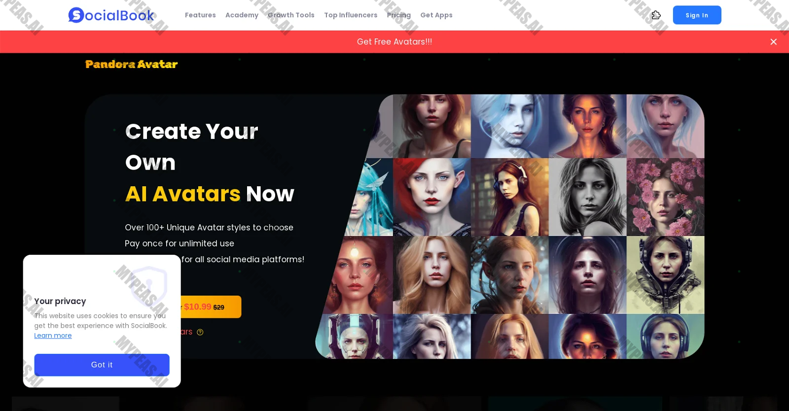 Pandora Avatars screenshot