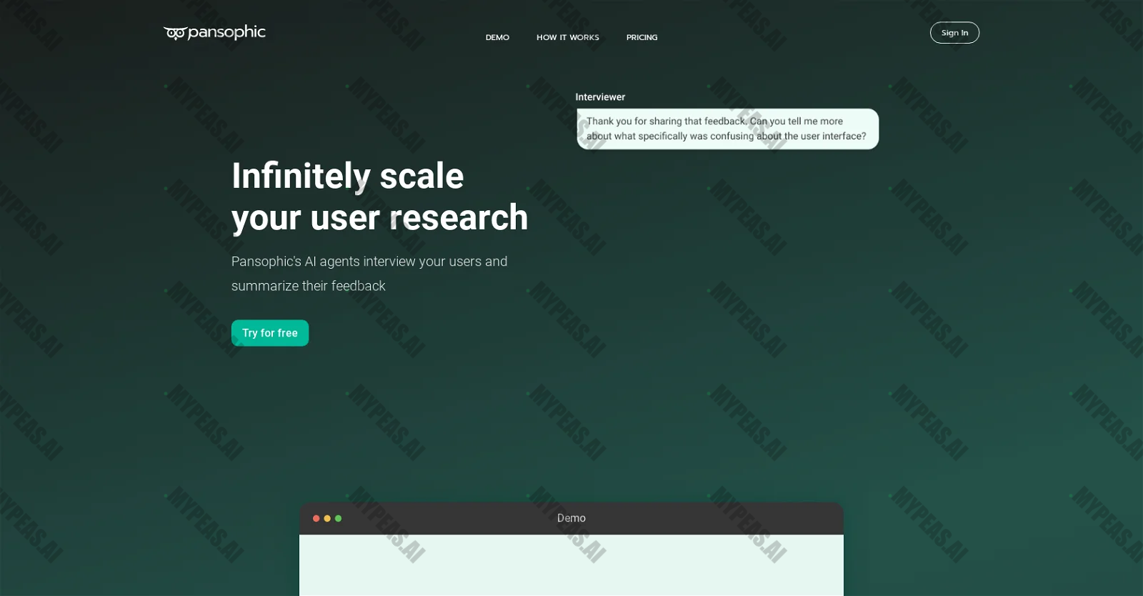 Pansophic screenshot