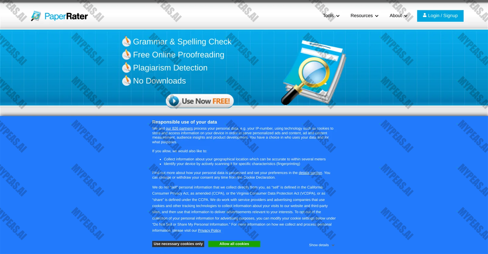 PaperRater screenshot