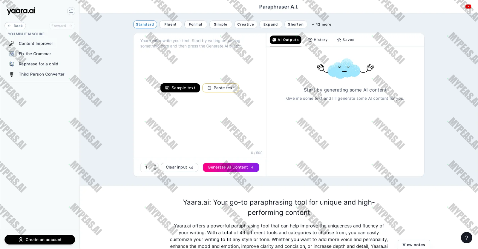 Paraphraser AI screenshot