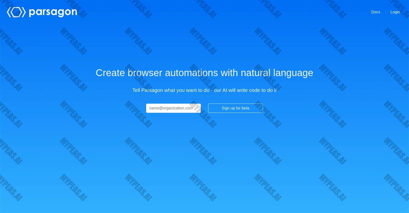 Parsagon screenshot