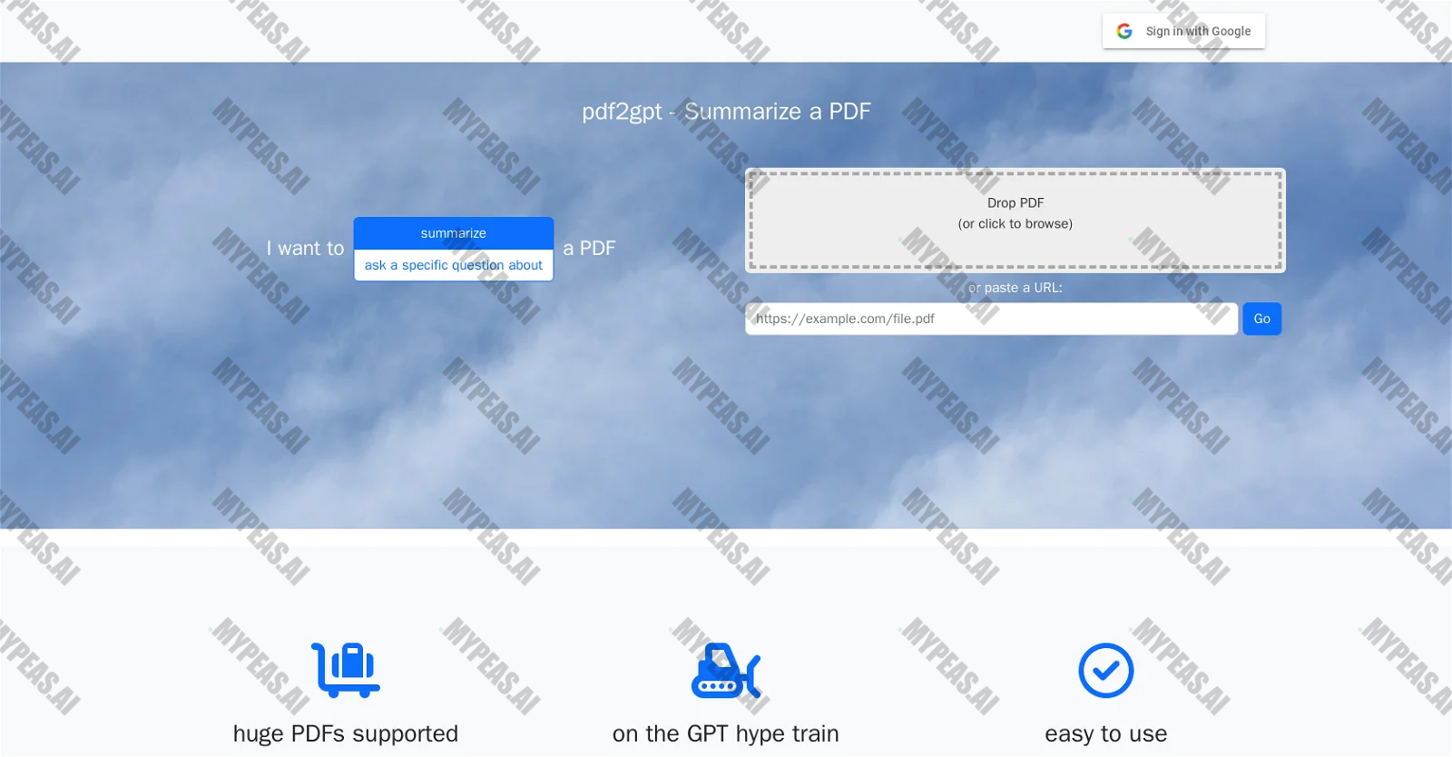 pdf2gpt screenshot