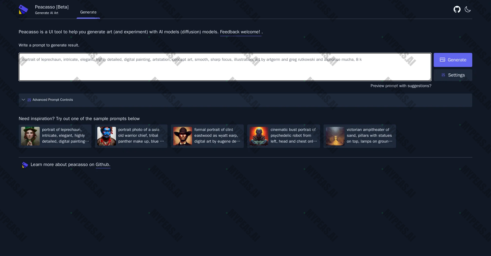 Peacasso screenshot