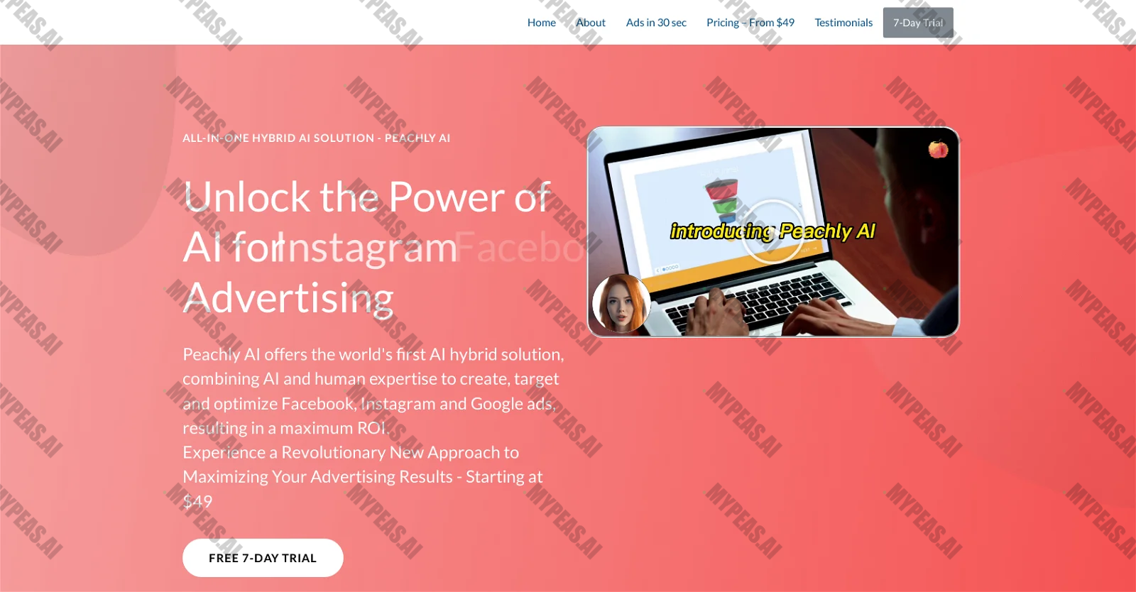 Peachly AI screenshot