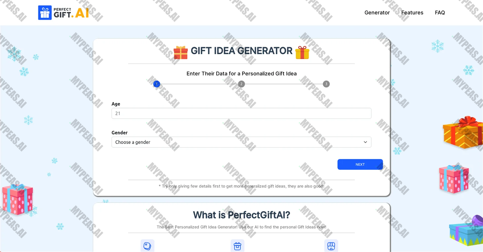Perfectgift screenshot