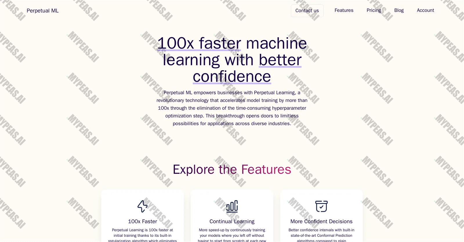 Perpetual ML screenshot