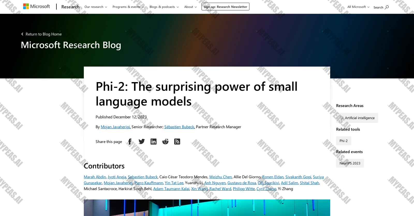Phi-2 by Microsoft screenshot