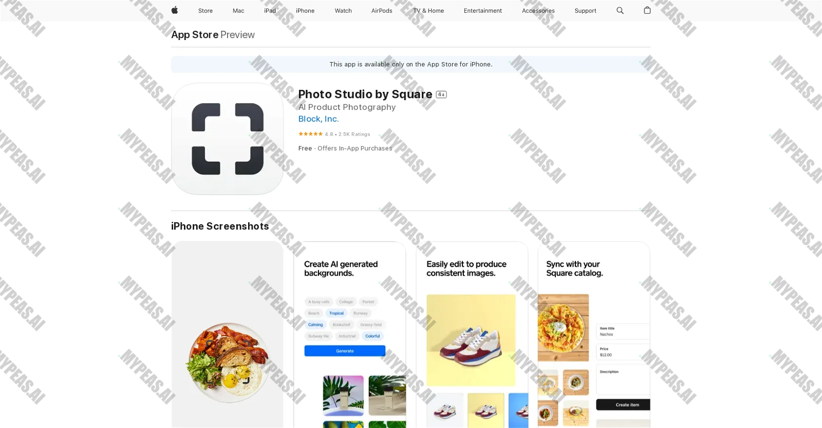 Photo Studio by Square screenshot