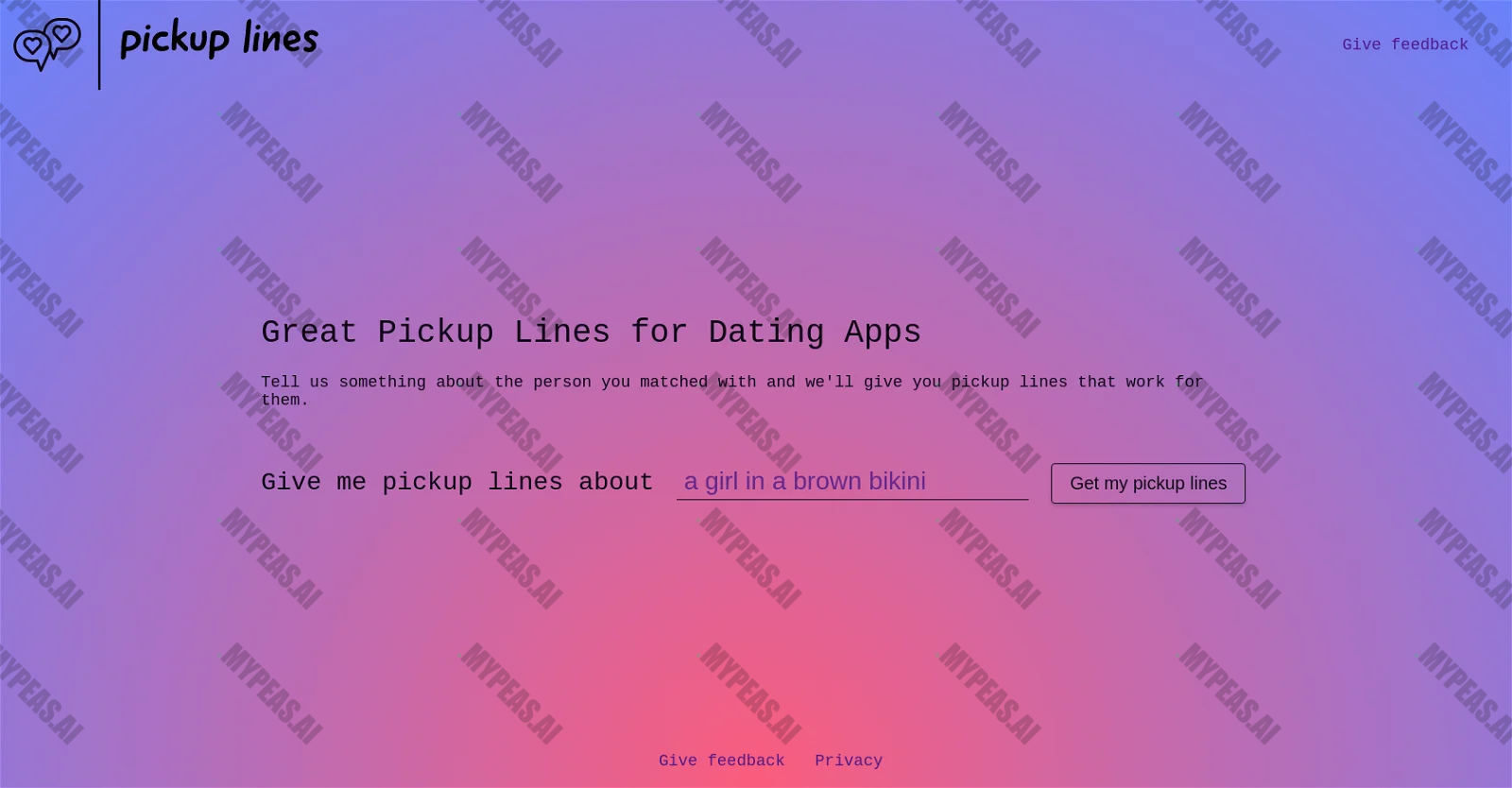 Pickup-lines screenshot