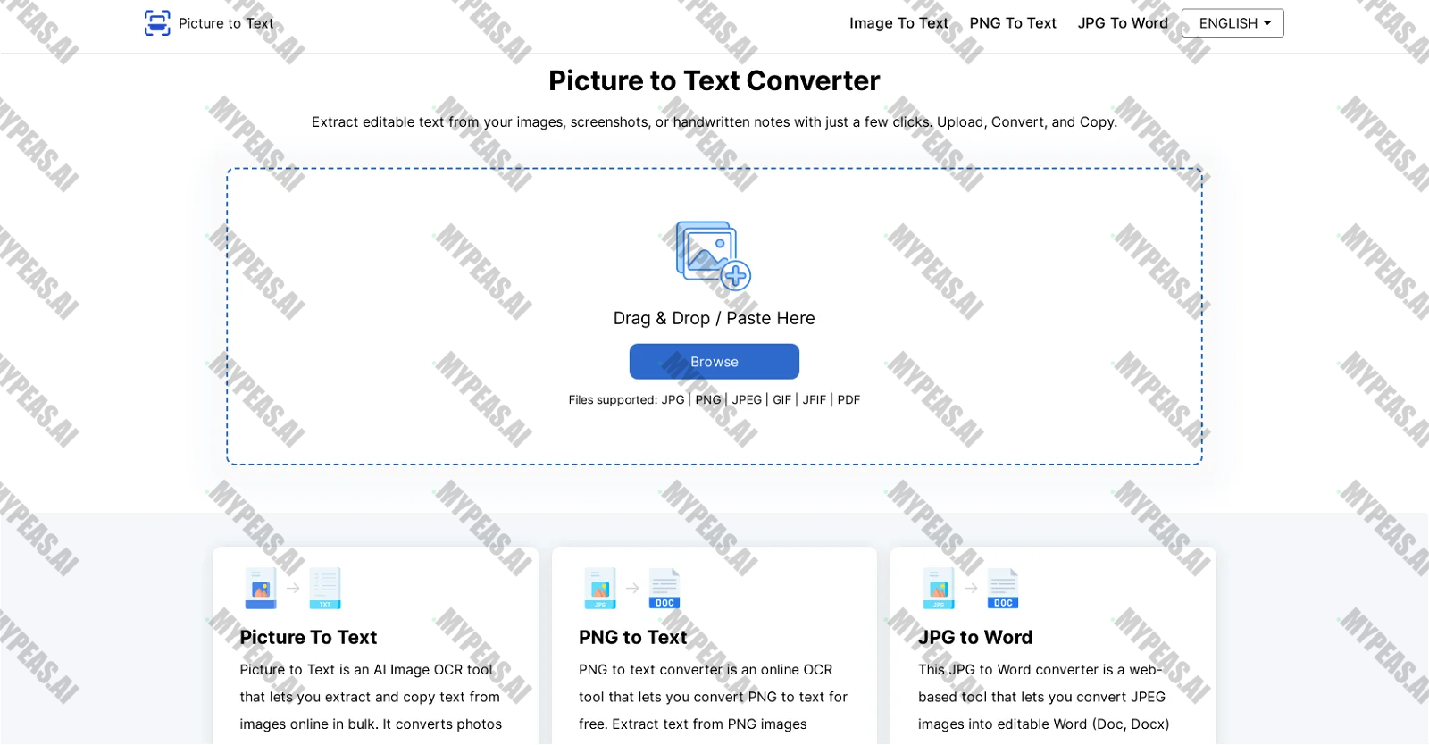 Picture To Text Converter screenshot