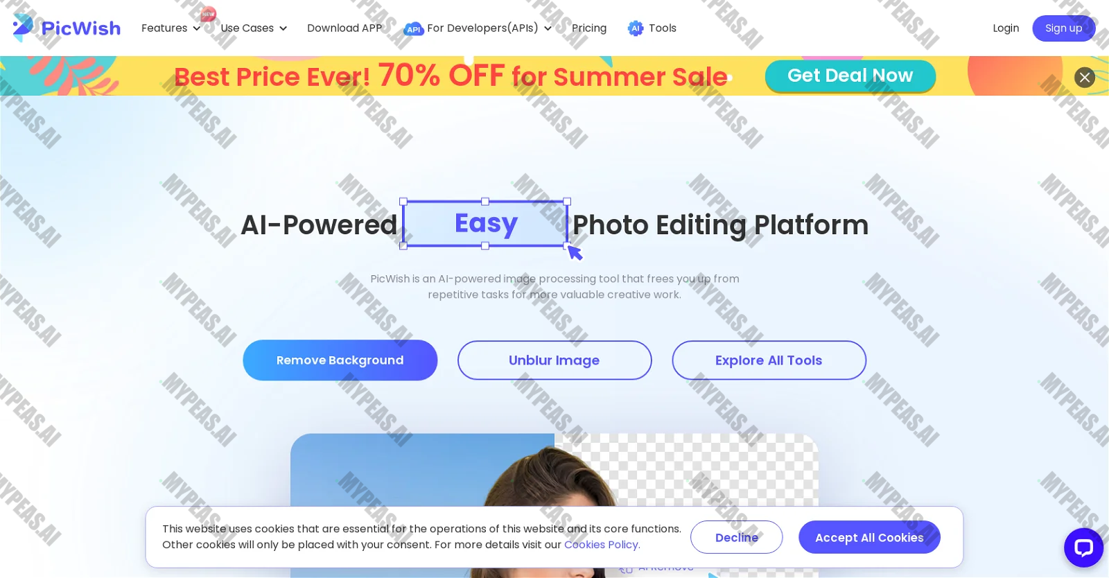 Picwish screenshot