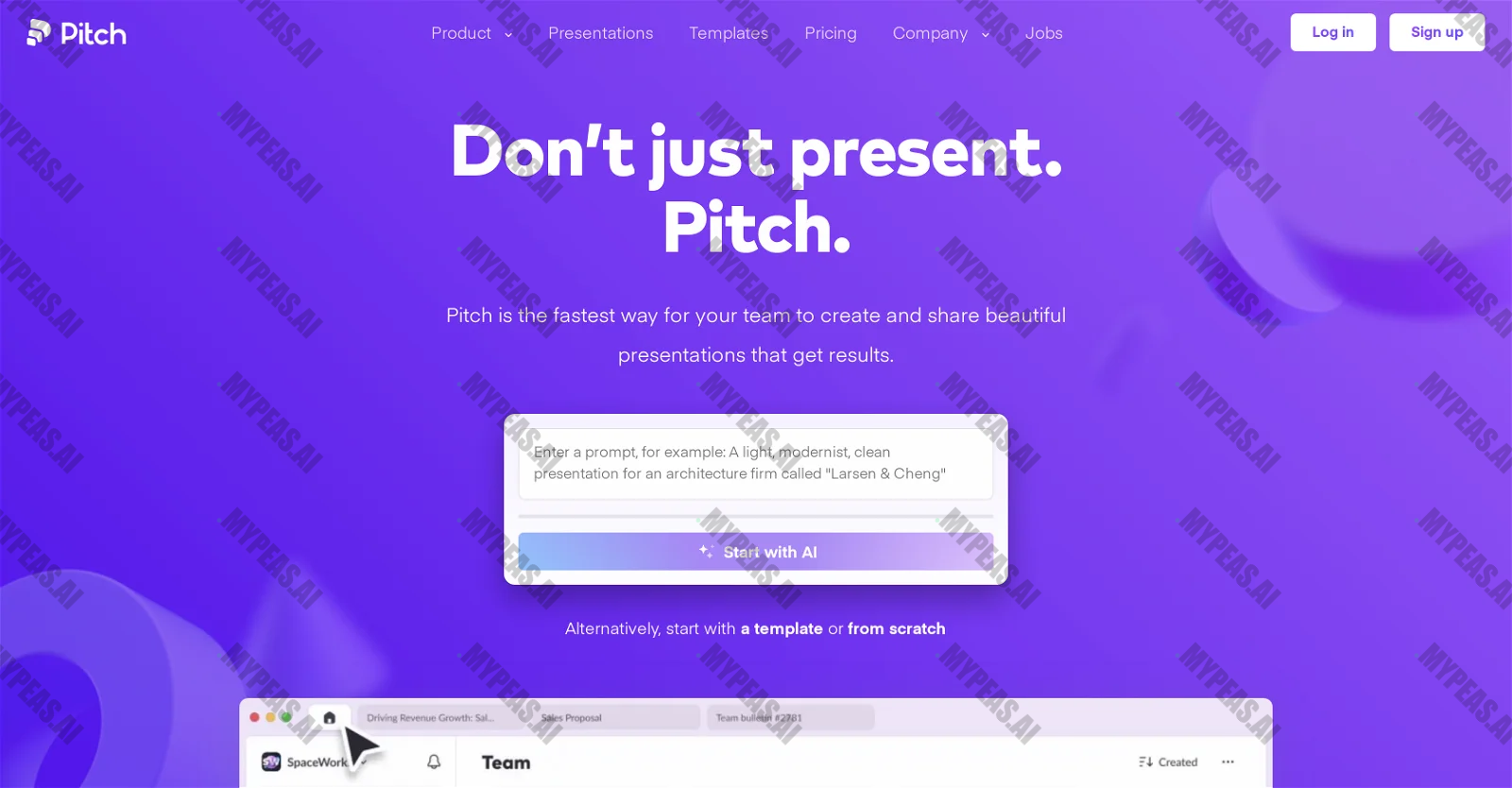 Pitch.com screenshot