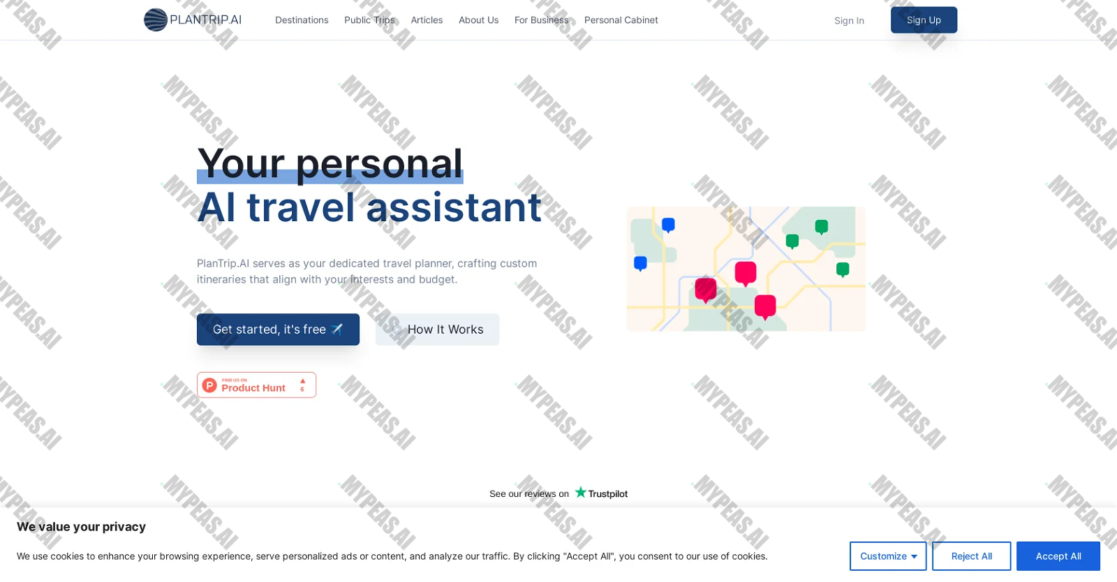 PlanTrip screenshot