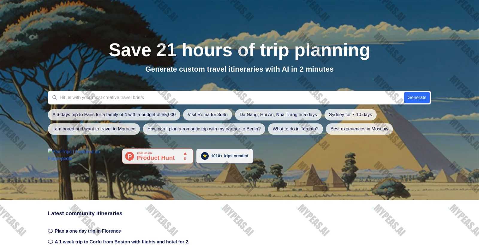 Plantrips screenshot