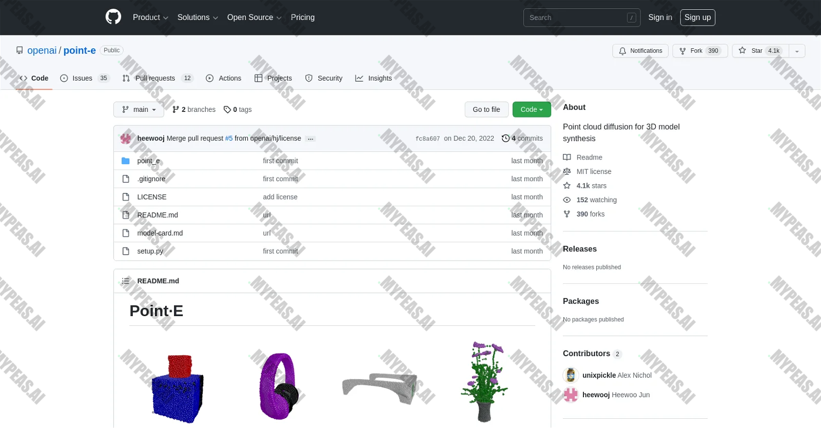 Point·E screenshot
