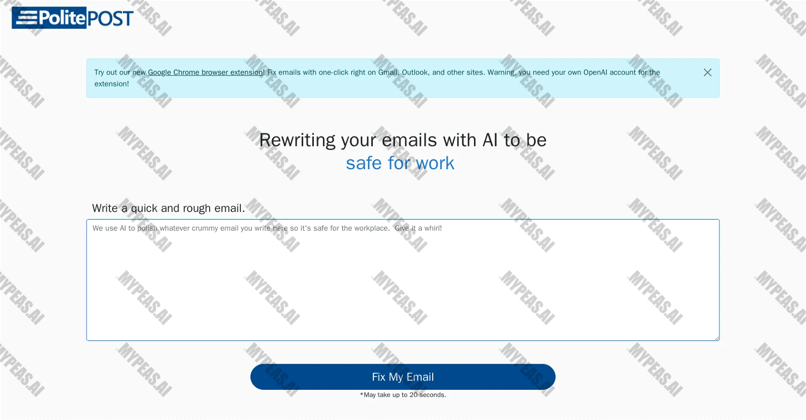 Politepost screenshot