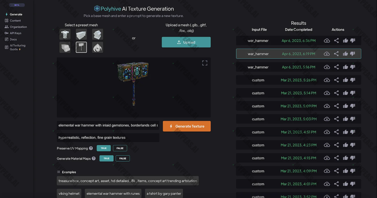Polyhive screenshot