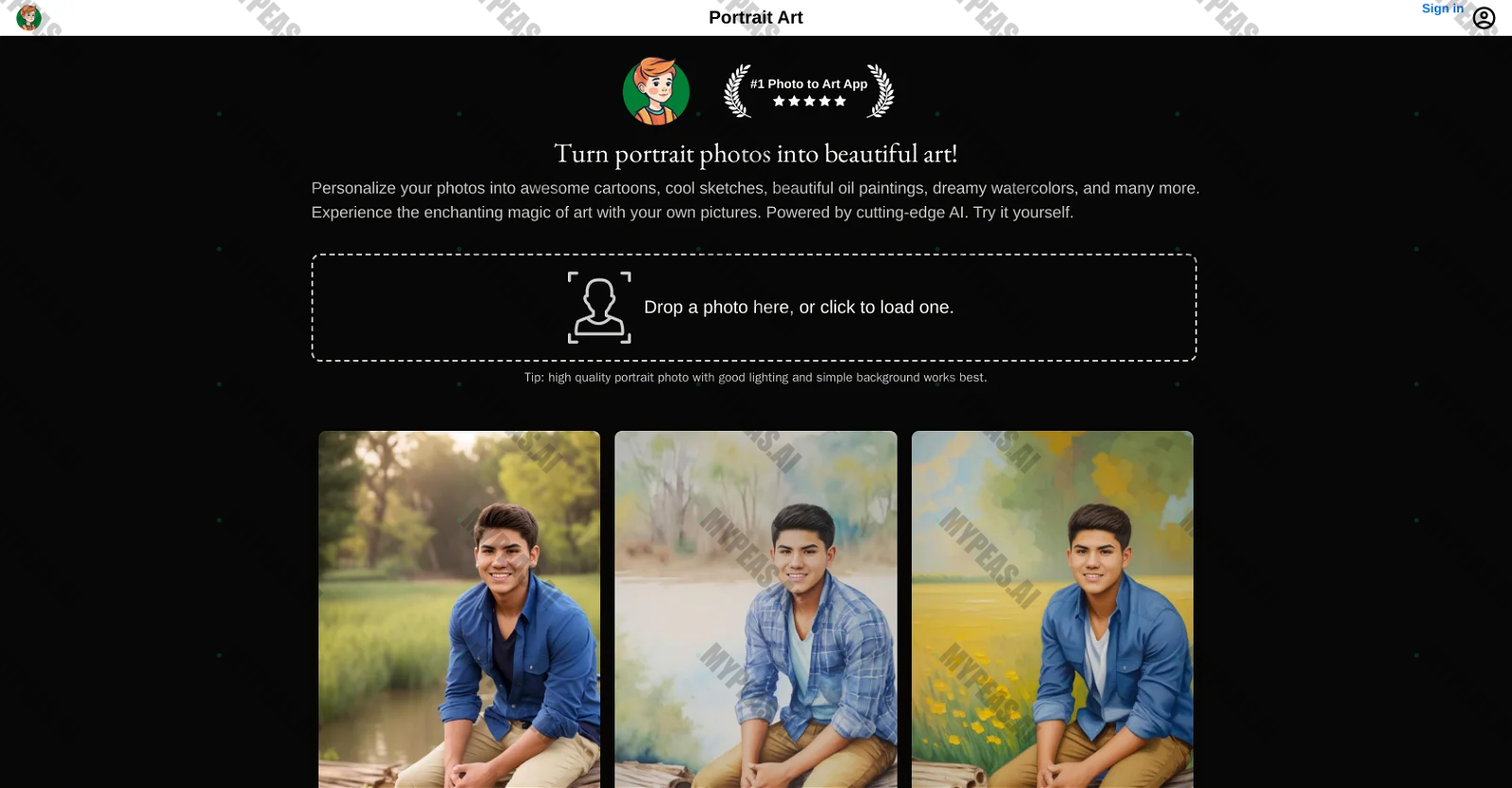 PortraitArt screenshot