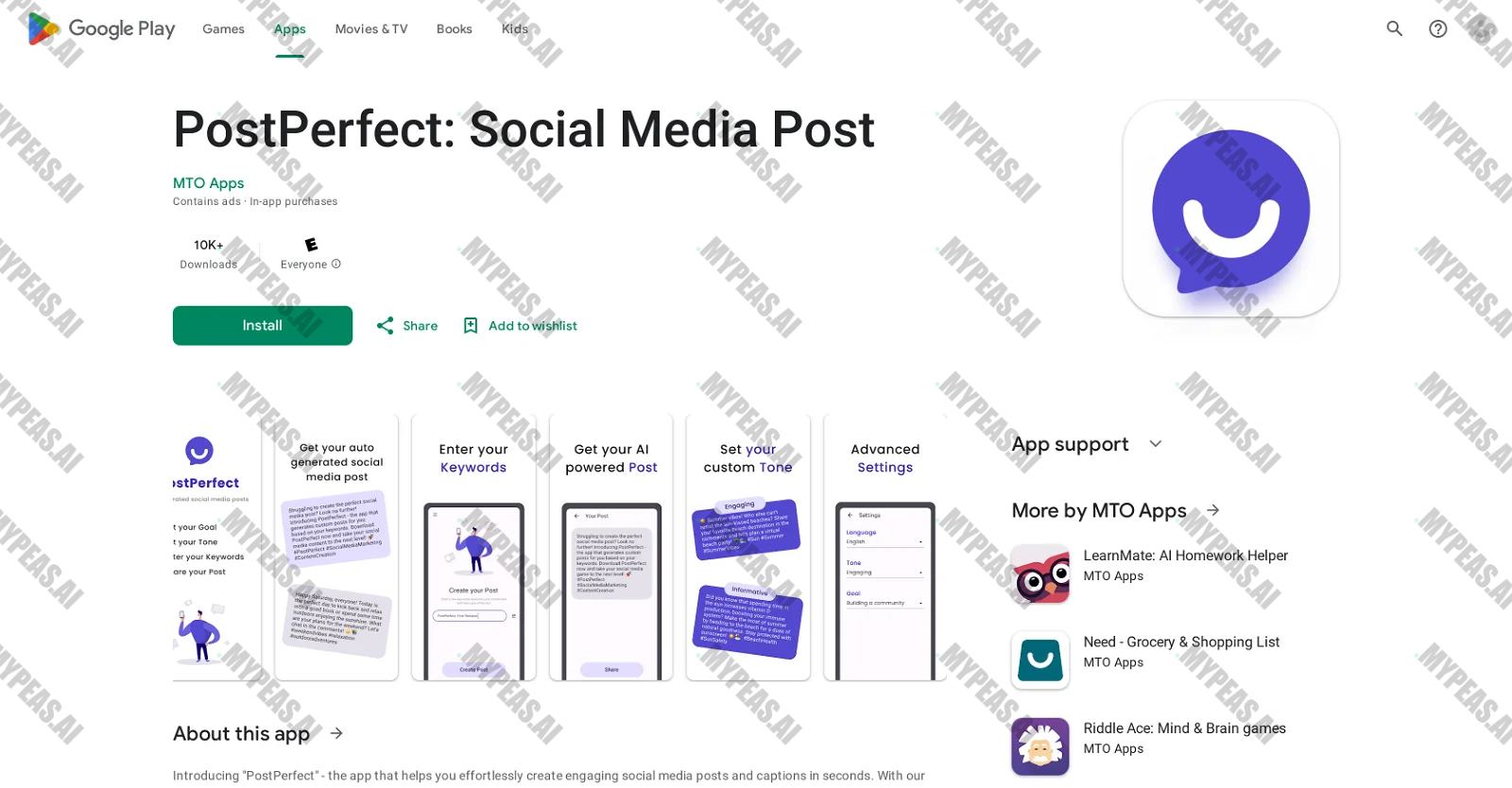 PostPerfect screenshot