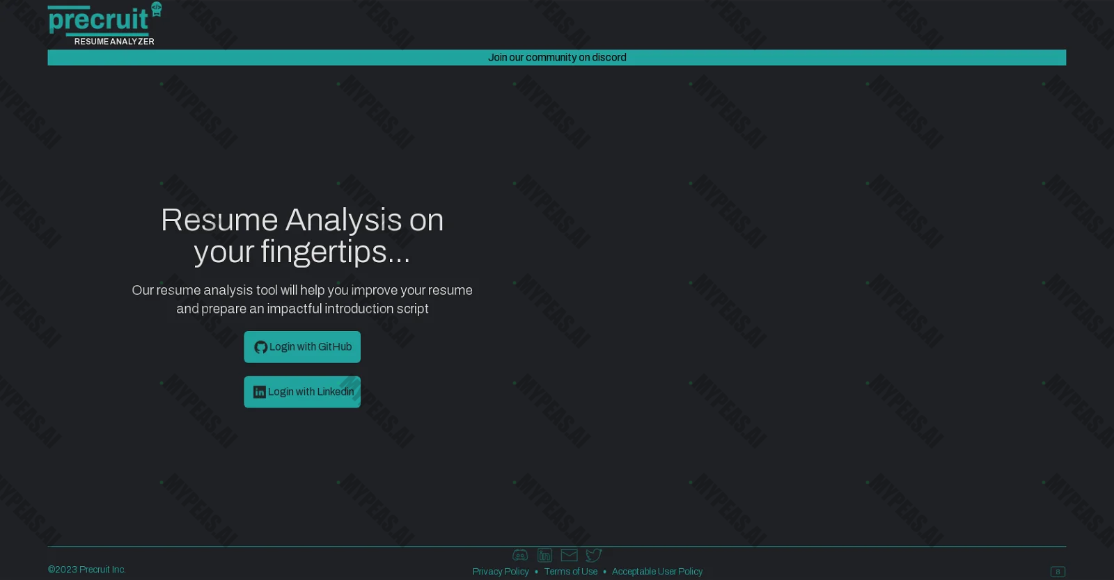 Precruit screenshot