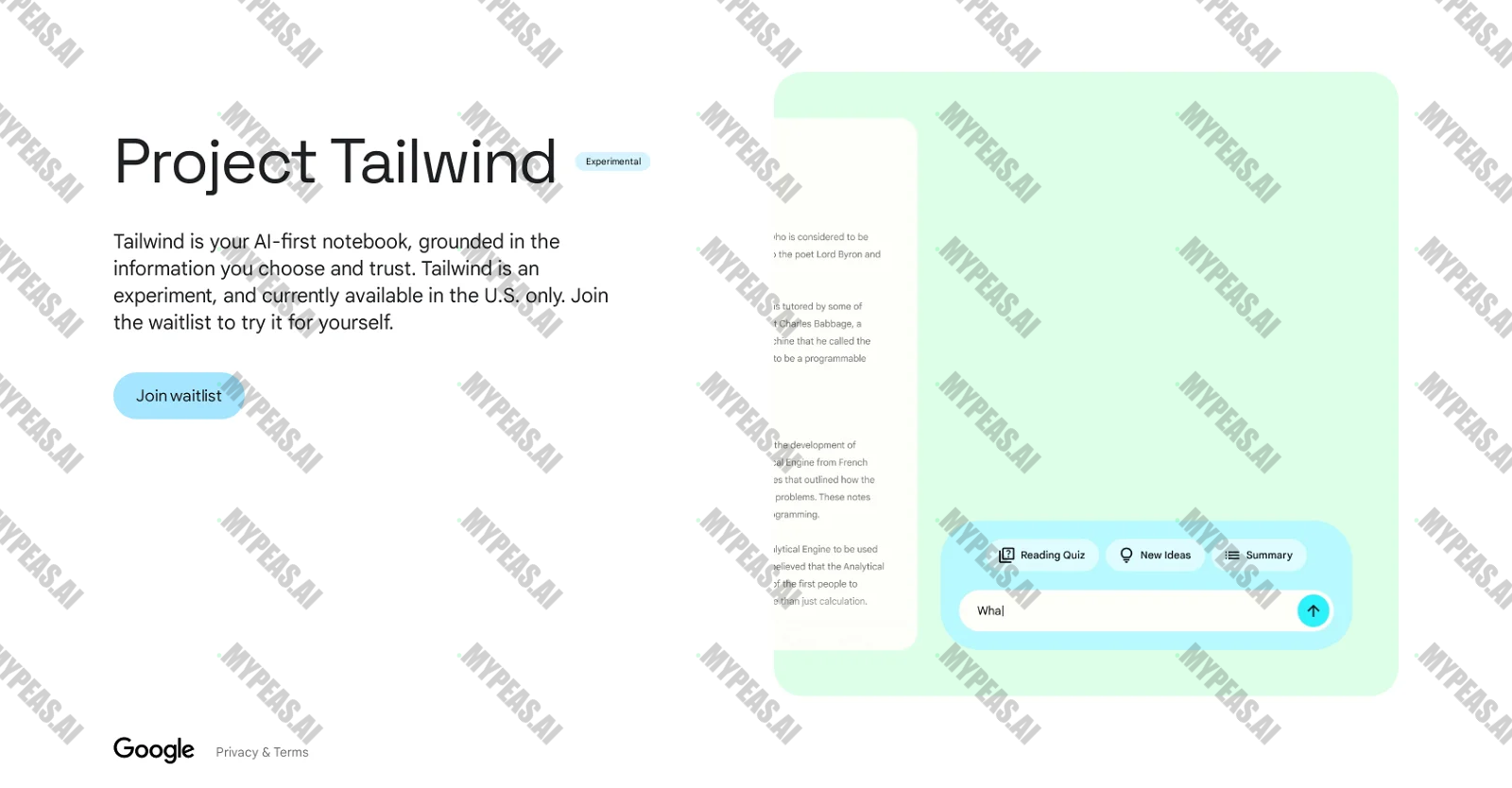 Project Tailwind screenshot