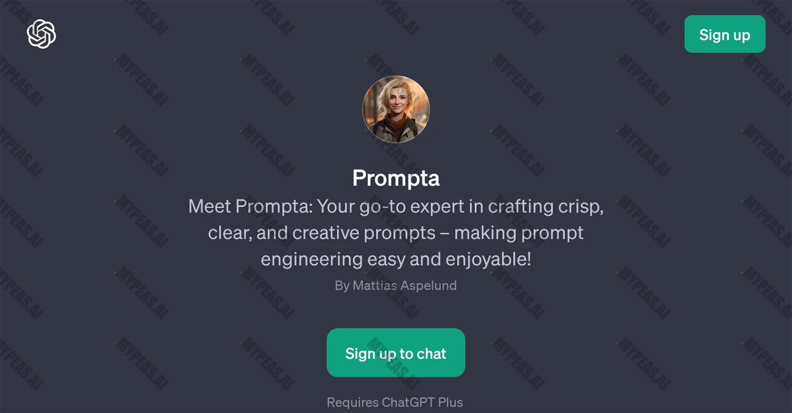 Prompta screenshot