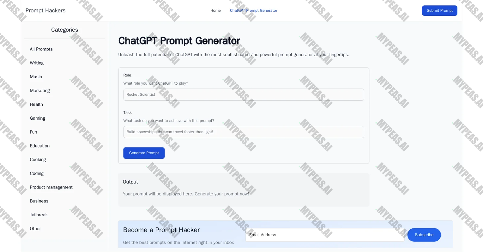Prompthackers screenshot