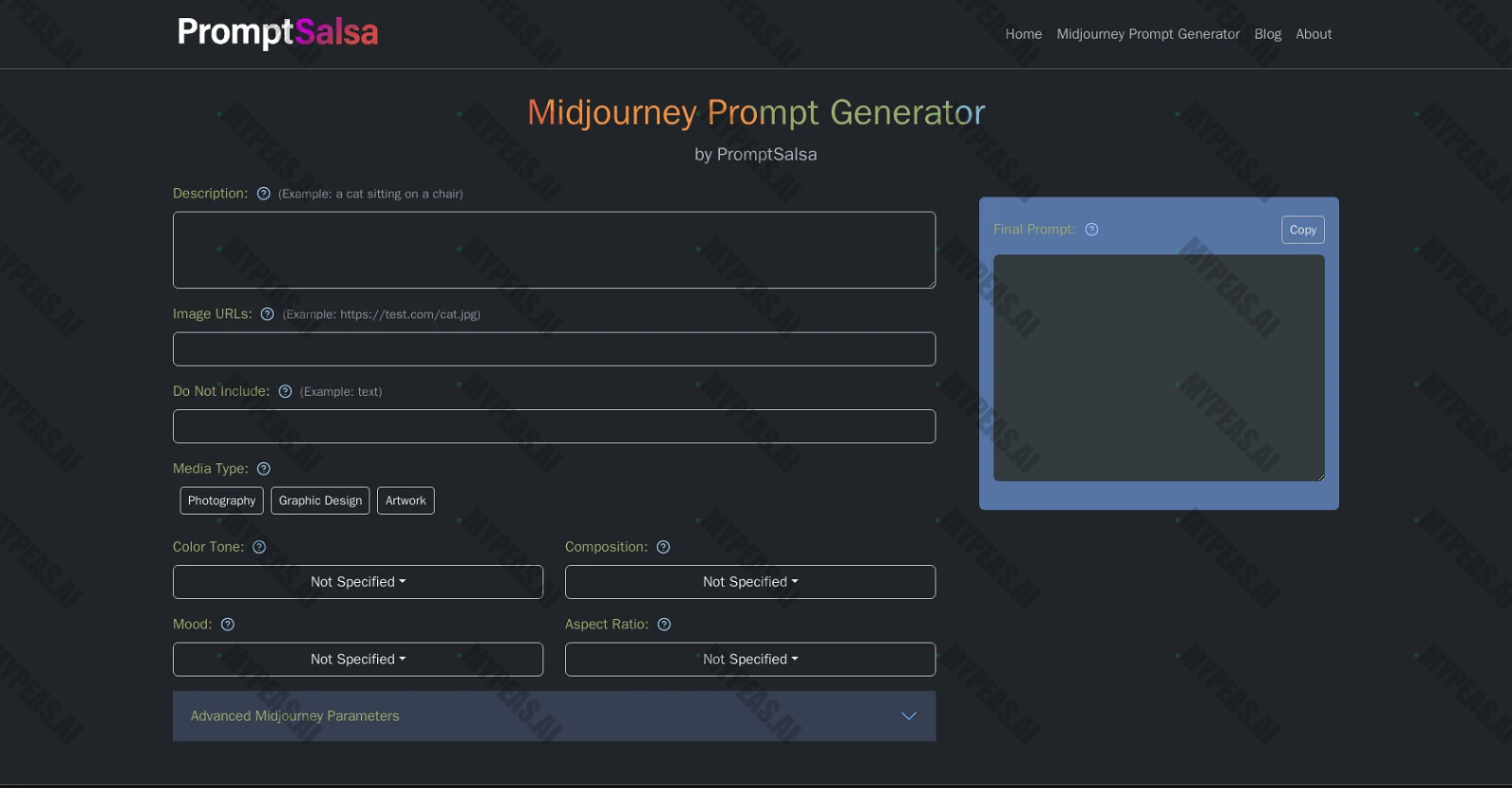 Promptsalsa screenshot