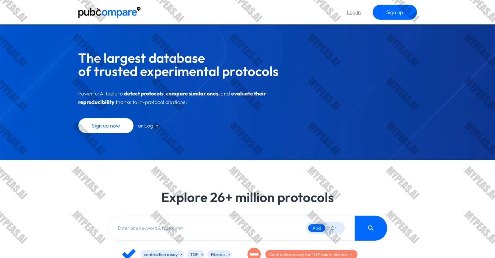 Pubcompare screenshot