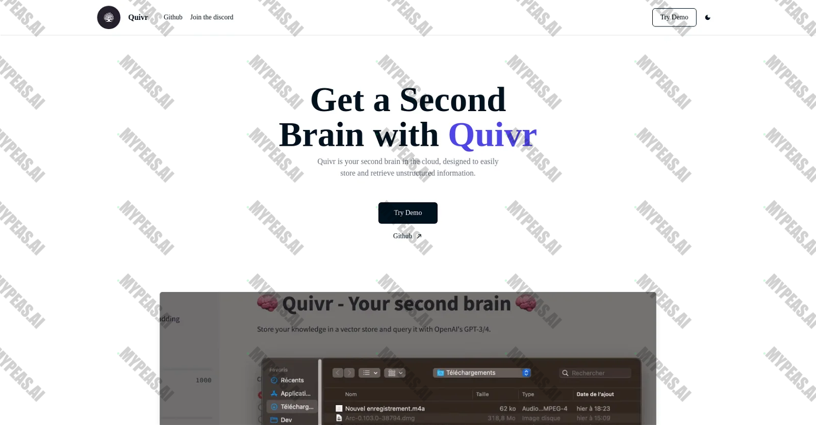 Quivr screenshot