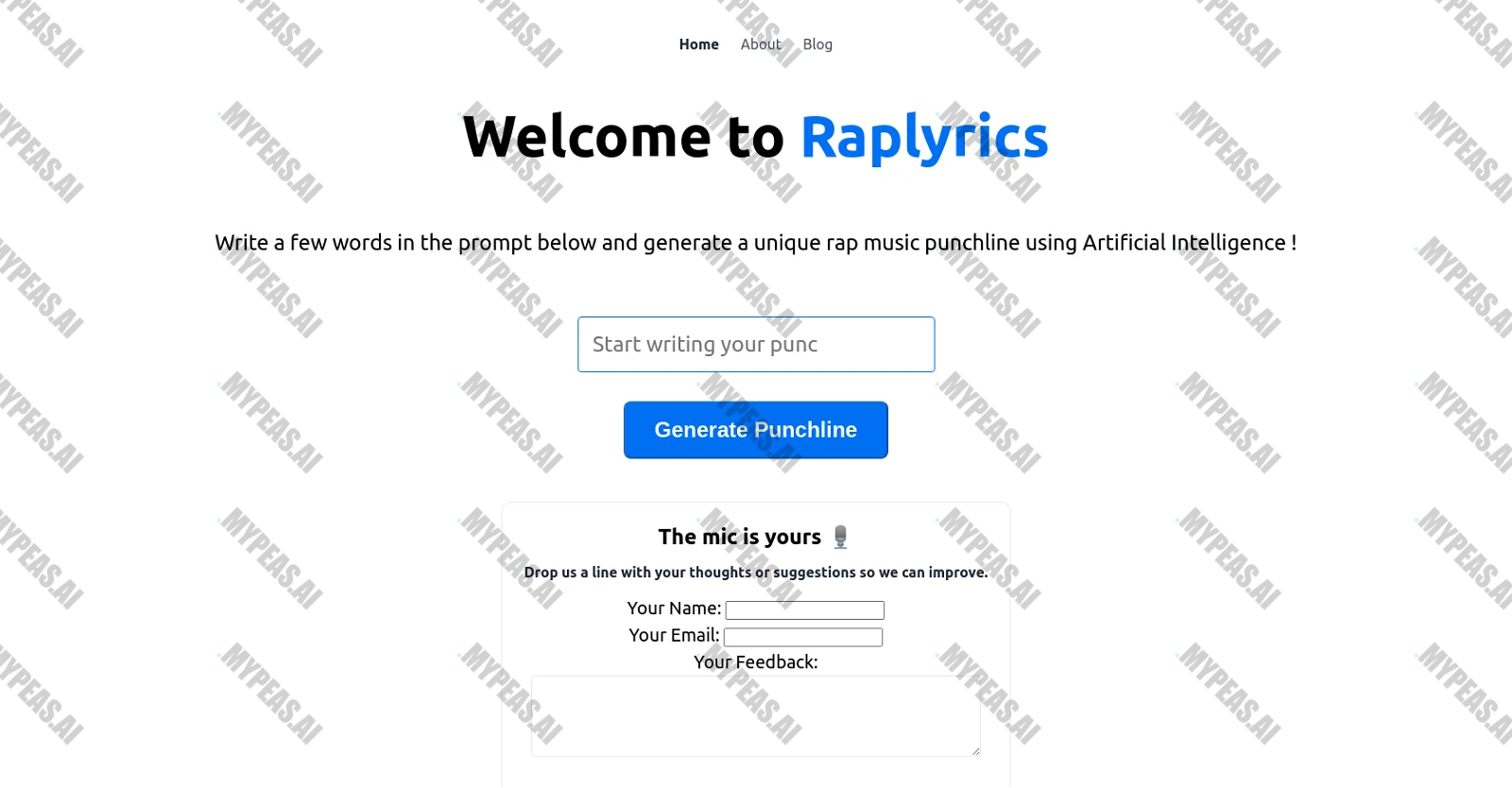 Raplyrics screenshot