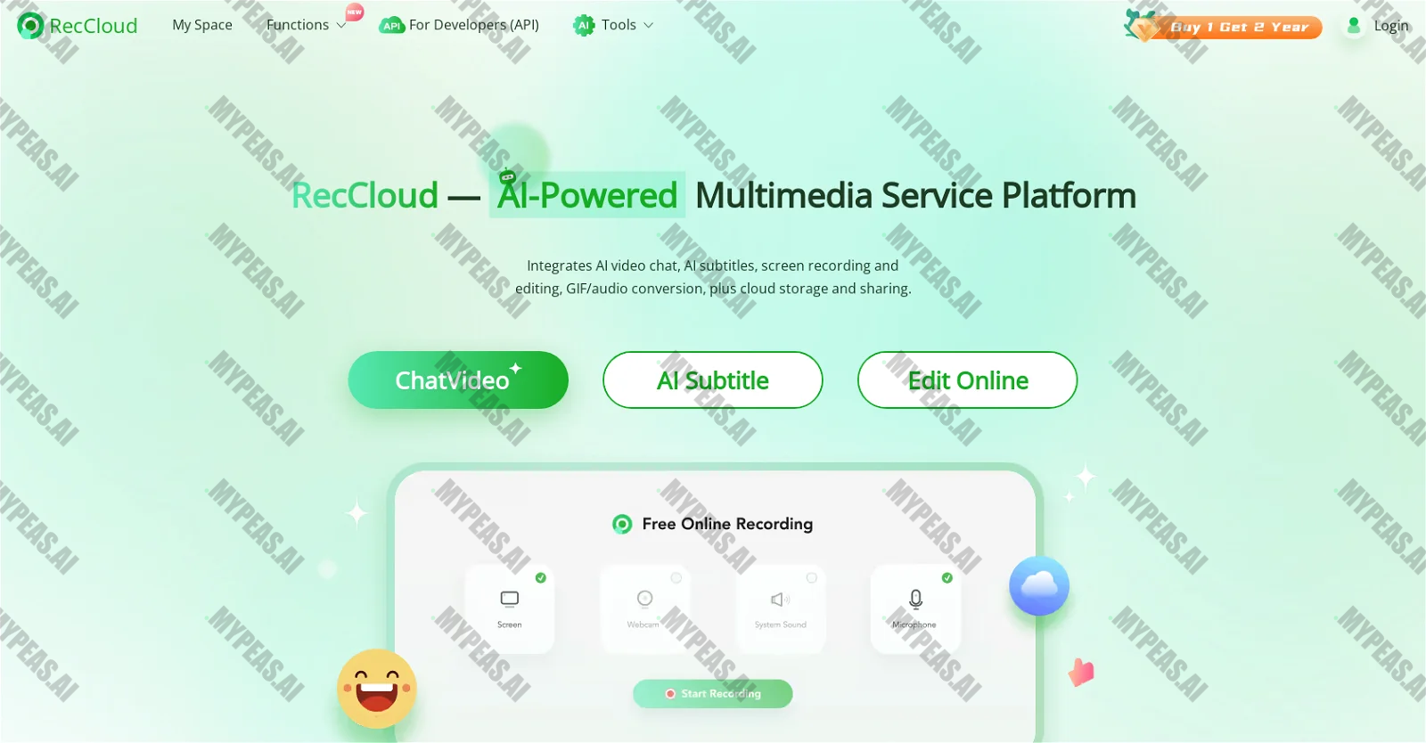 RecCloud screenshot