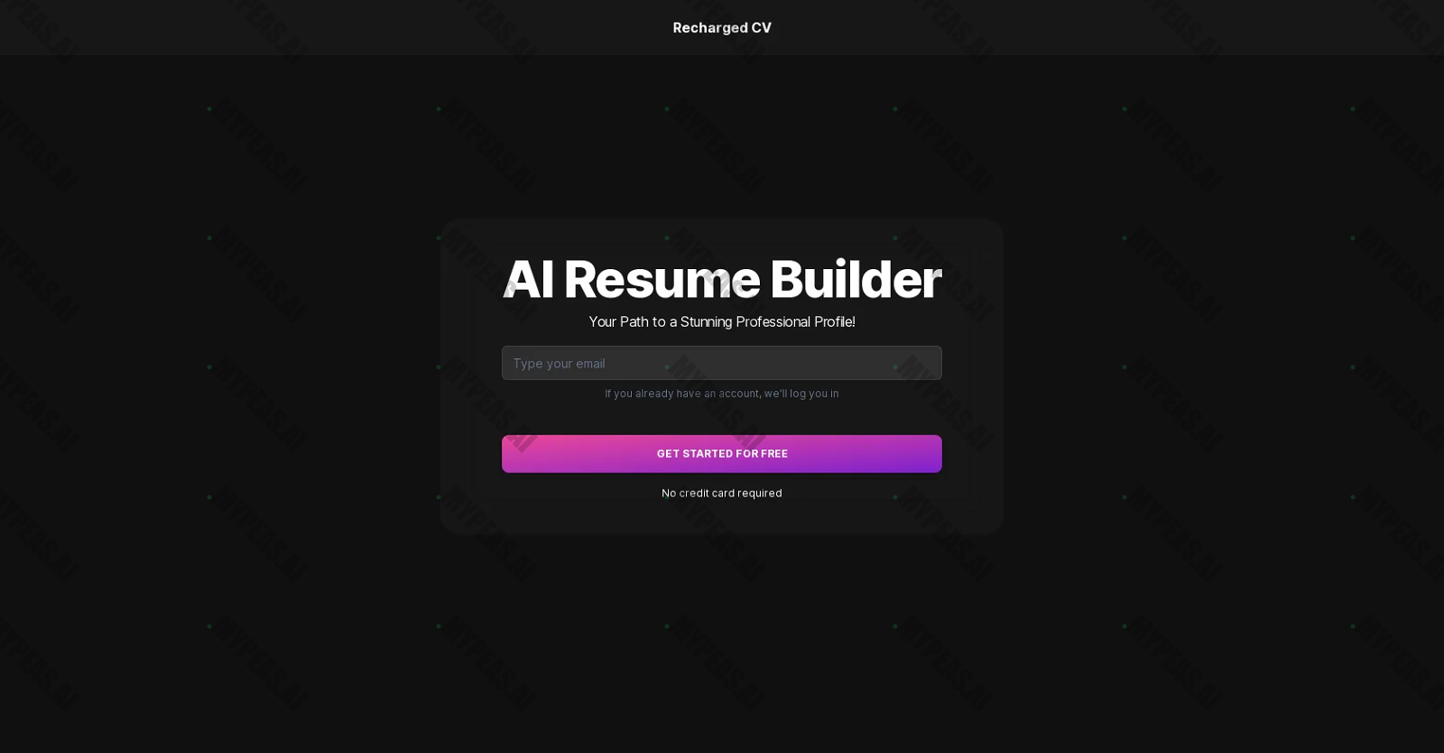 Recharged CV screenshot