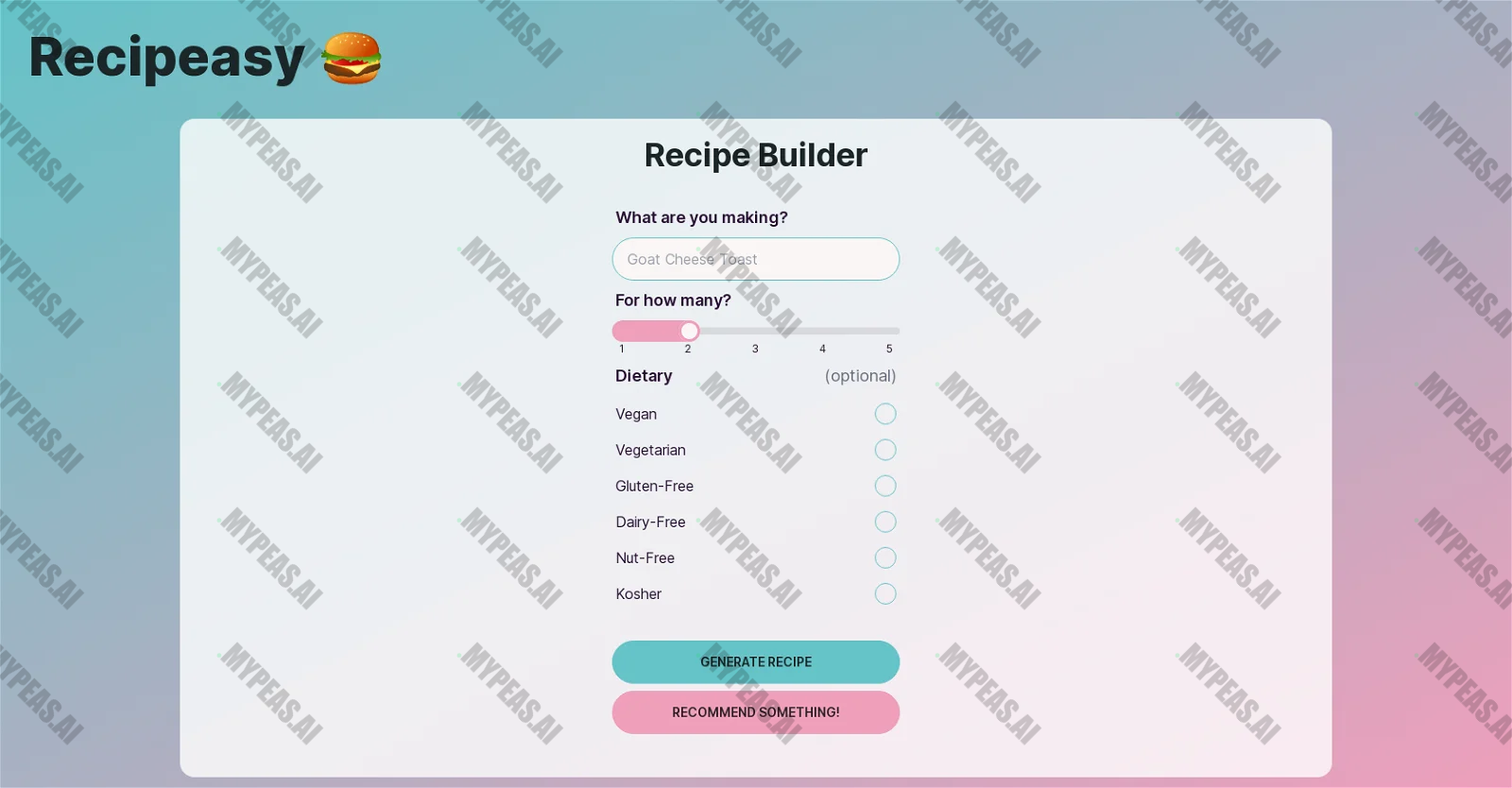 Recipeasy screenshot