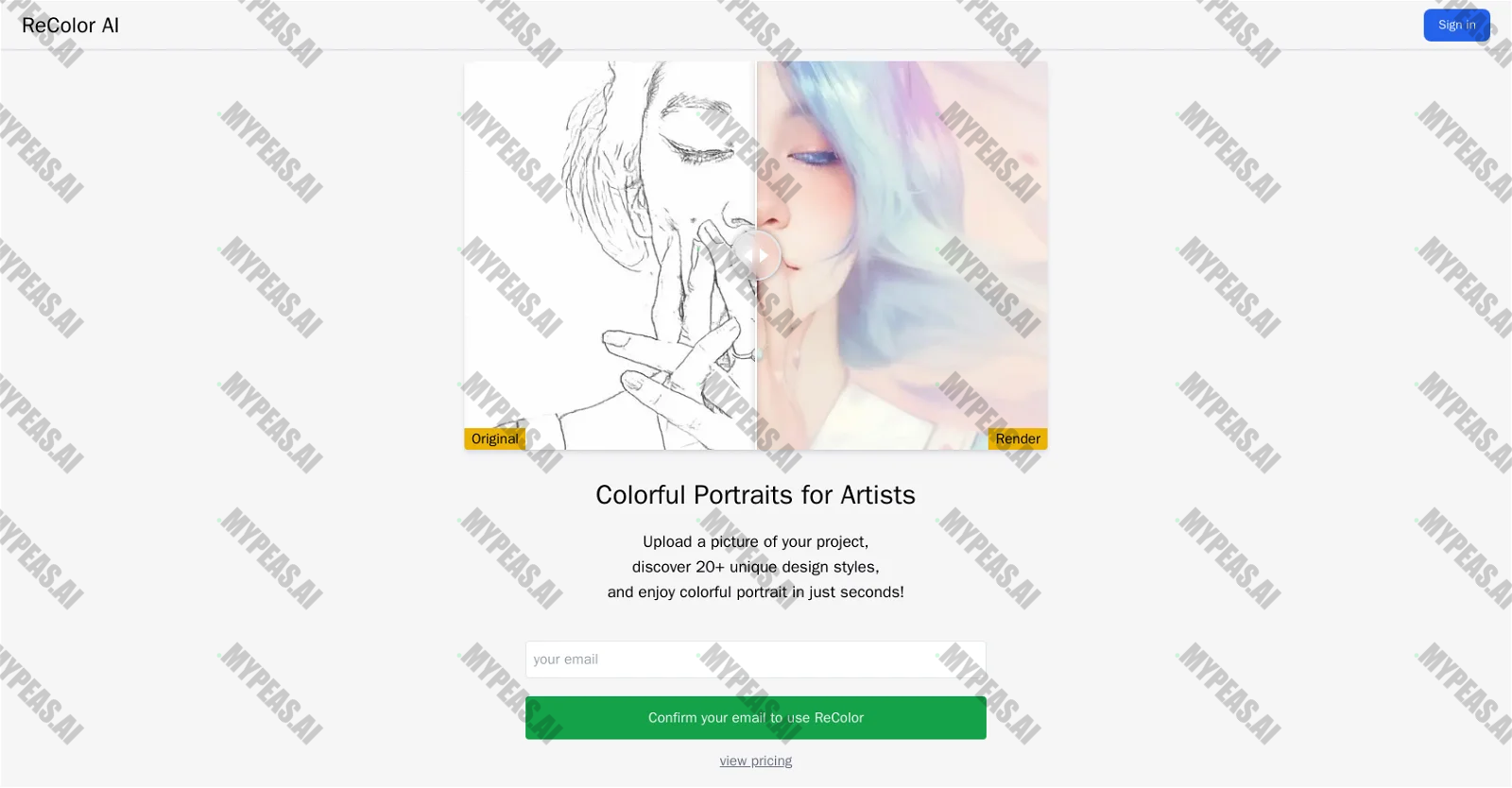 Recolorai screenshot