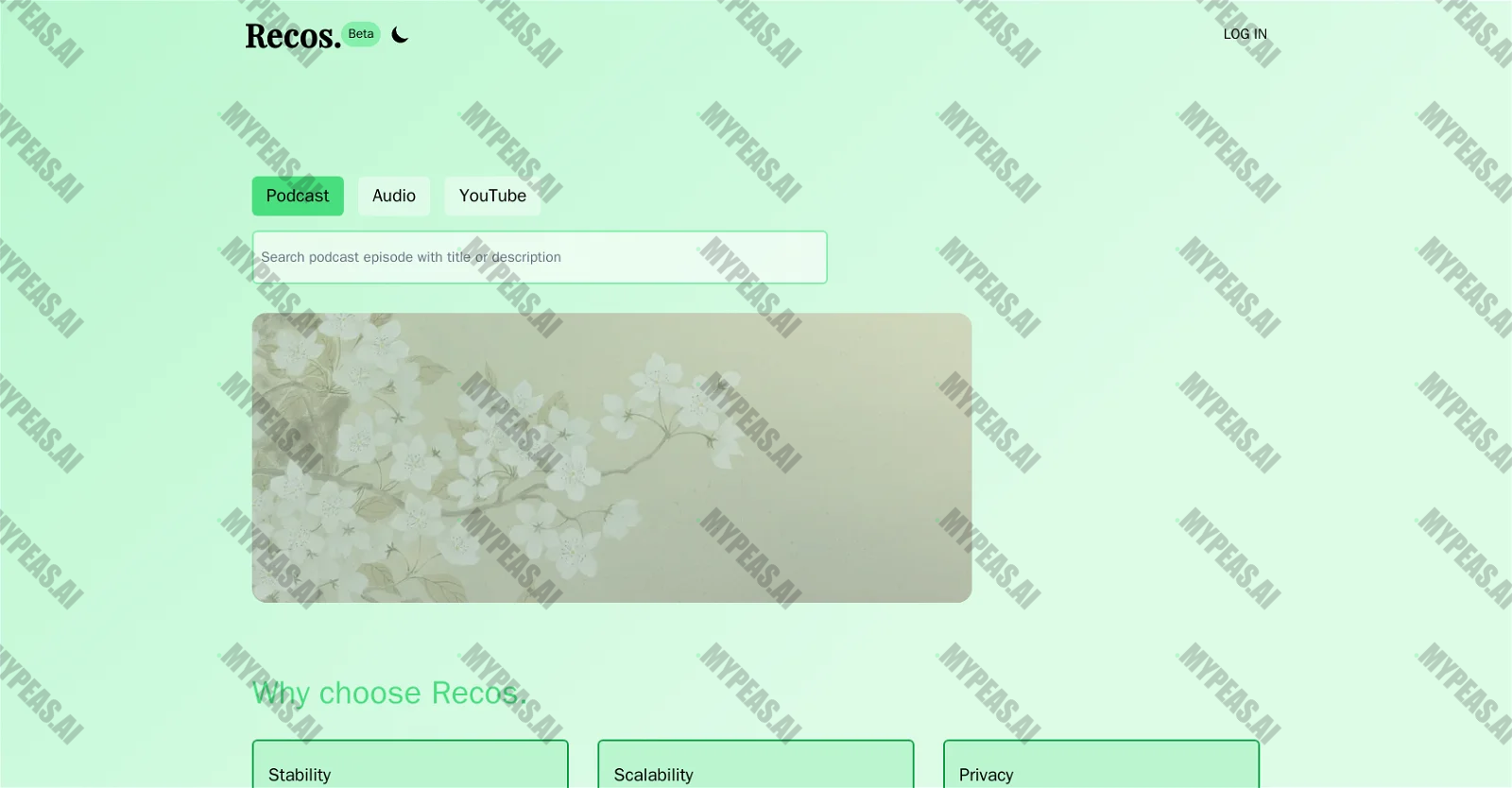 Recos screenshot
