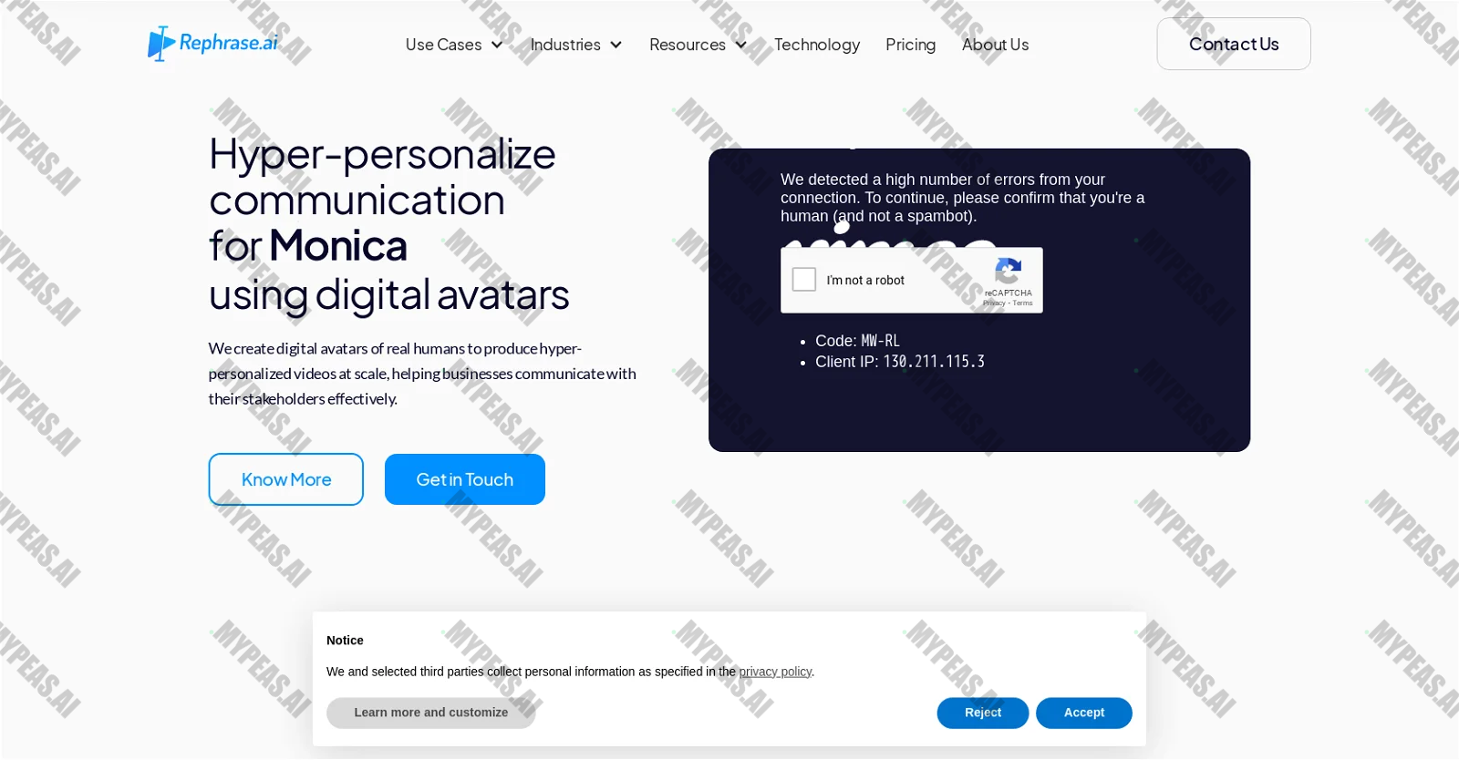 Rephrase screenshot