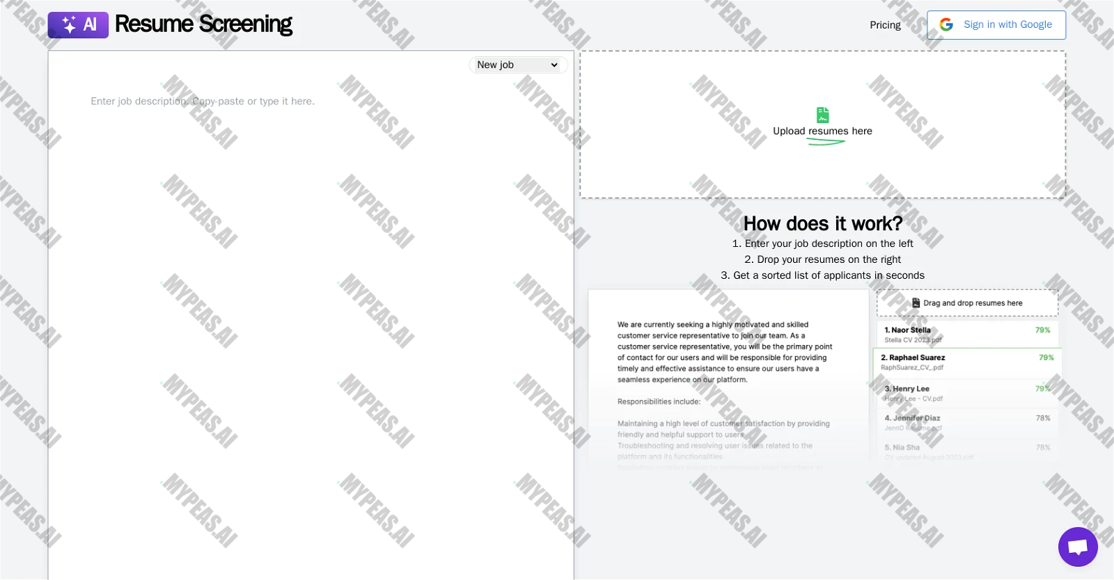 Resume Screening AI screenshot