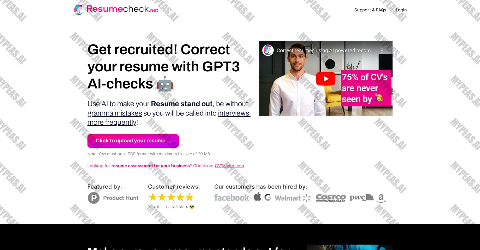 Resumecheck screenshot