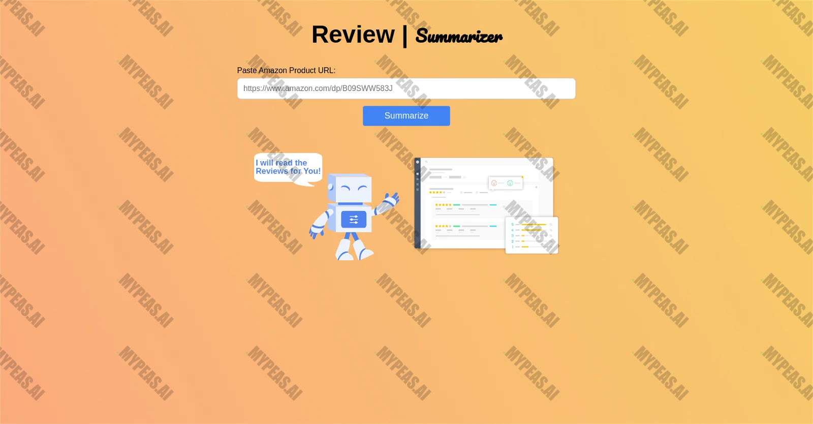 Review Summarizer screenshot