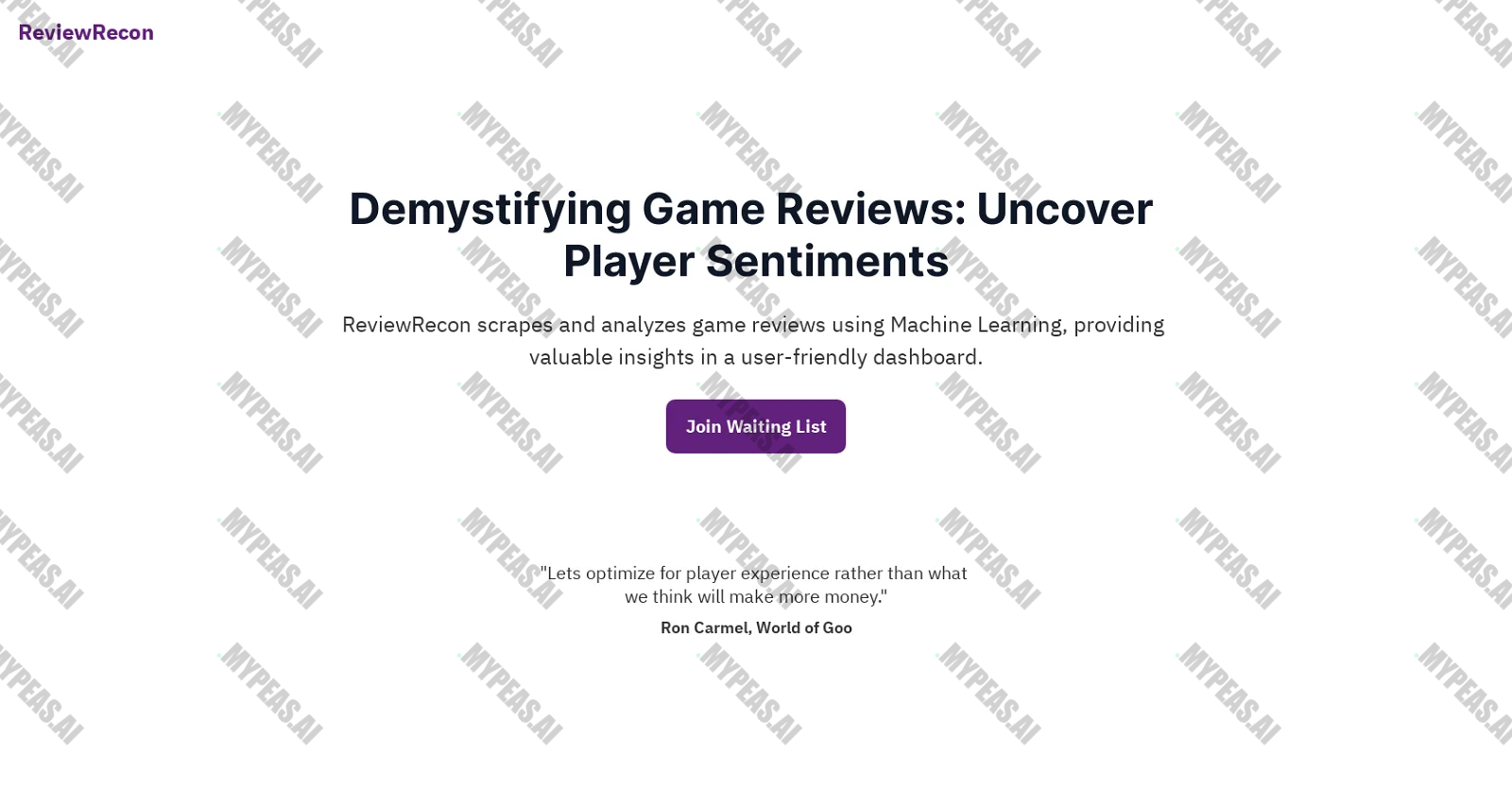 ReviewRecon screenshot