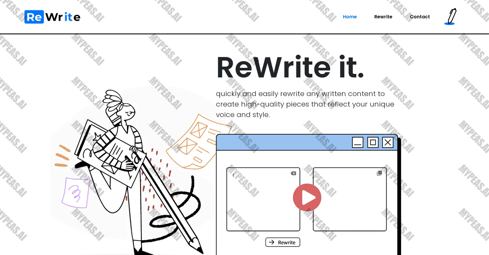Rewriteit screenshot