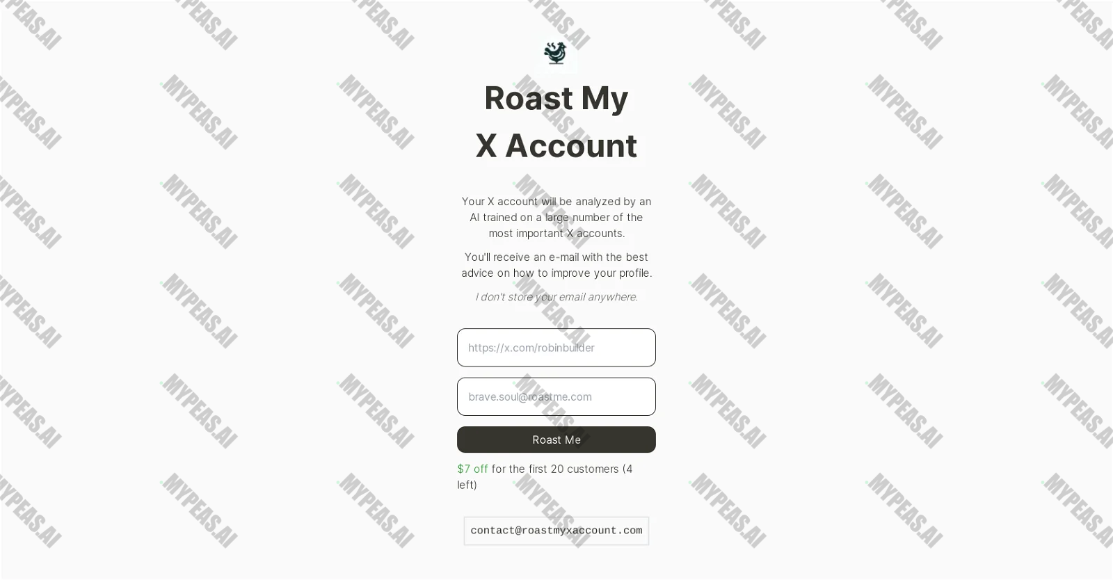 Roast My X Account screenshot