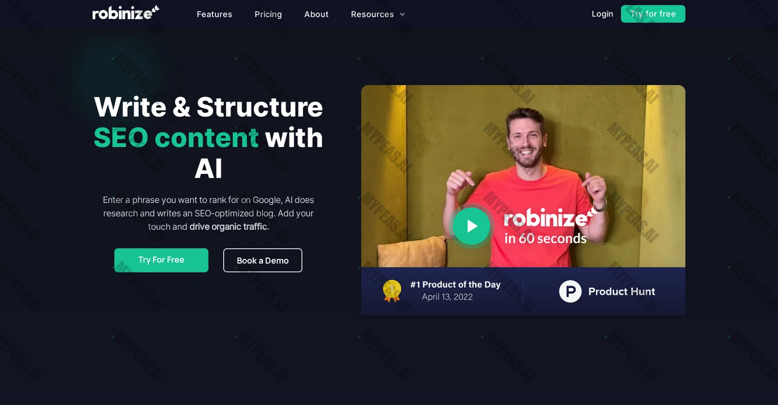Robinize screenshot