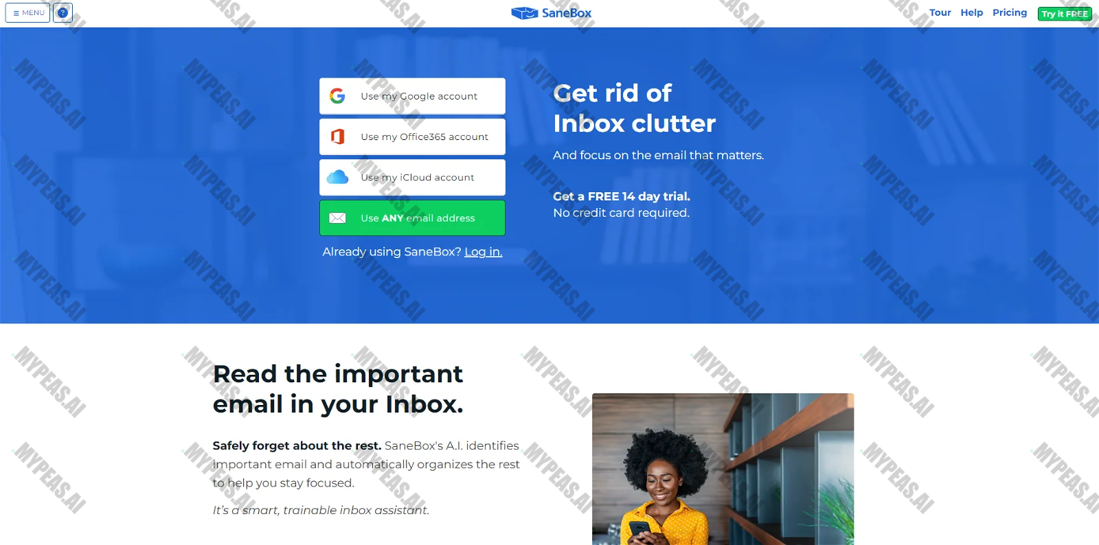 SaneBox screenshot