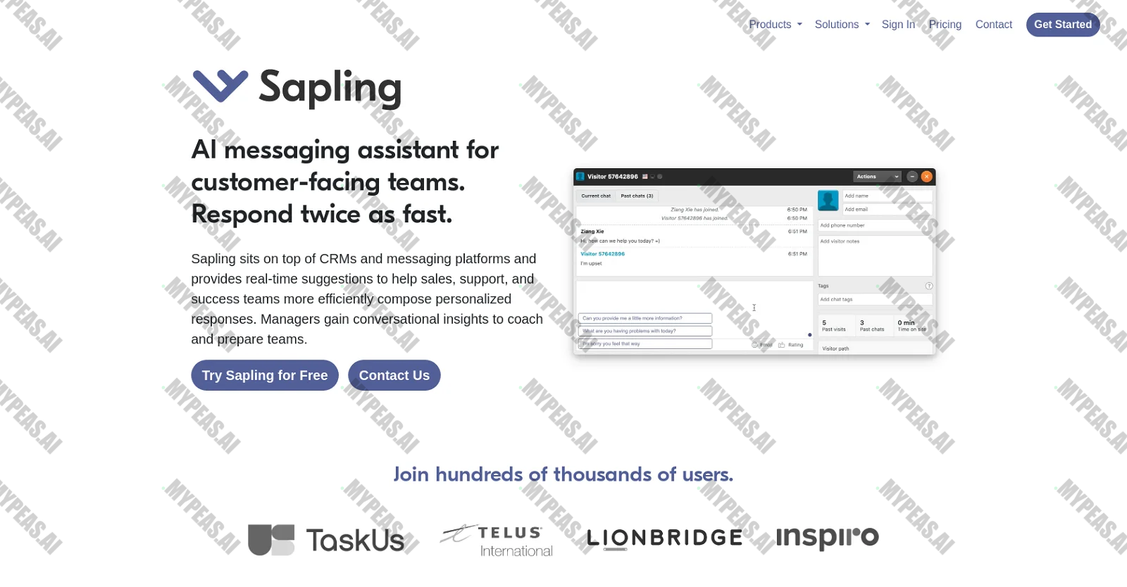 Sapling screenshot
