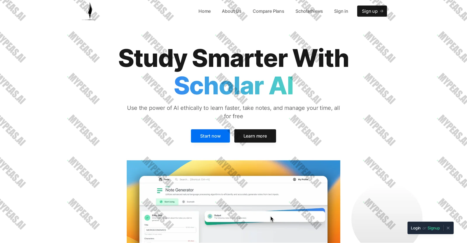 ScholarAI screenshot